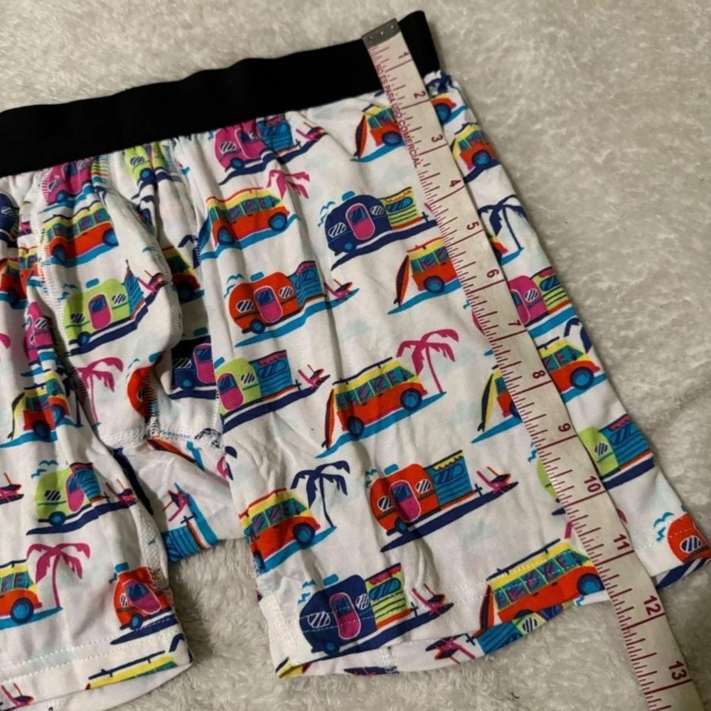 MeUndies Campers beach summer boxer brief white size medium‎ nwot